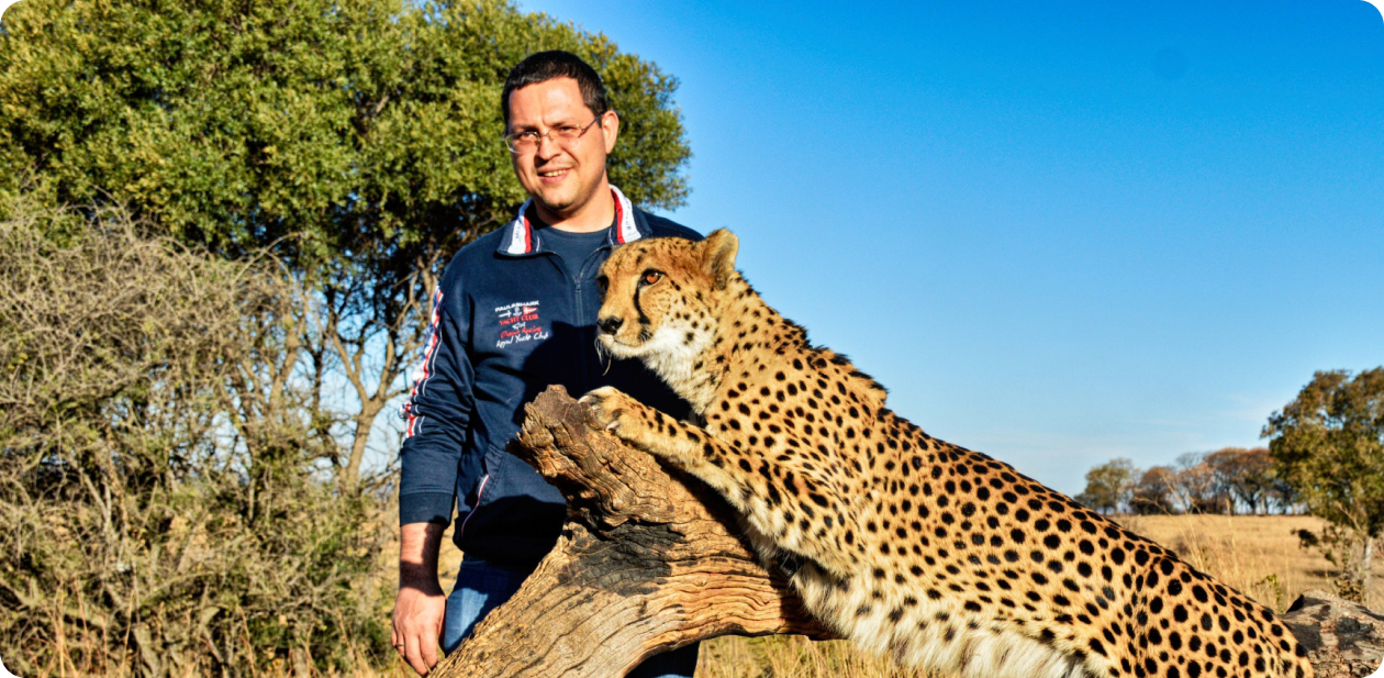 Костянтин з гепардом