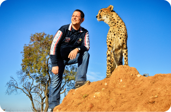 Костянтин з гепардом